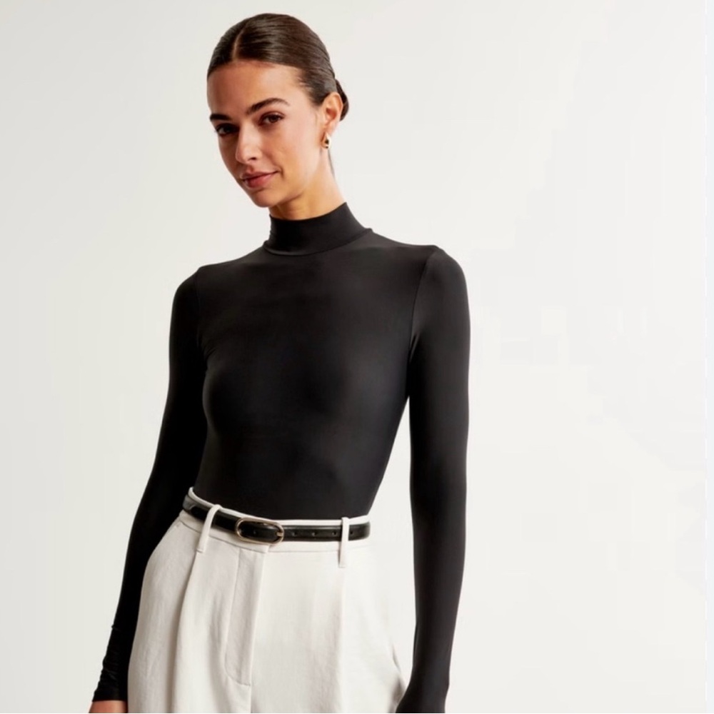 Abercrombie & Fitch Black Turtleneck Bodysuit